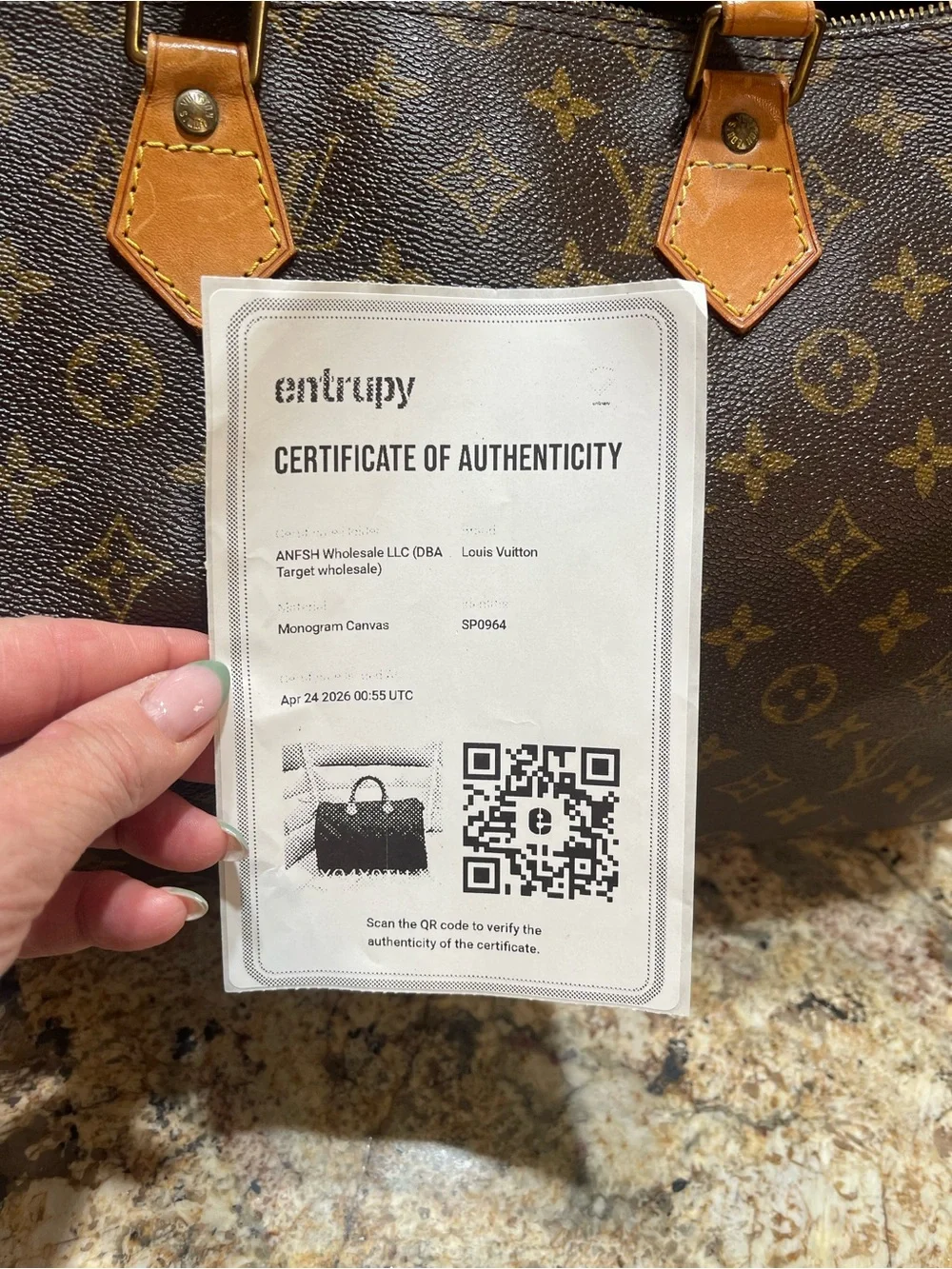 Louis Vuitton Speedy 35 Monogram Canvas Duffel with Vachetta Leather Handles